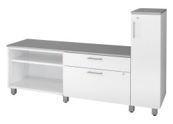 AN 60w Credenza 12w Storage   Sq Legs Tops